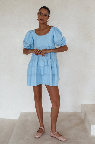 Andrea Babydoll Cotton Mini Dress-0