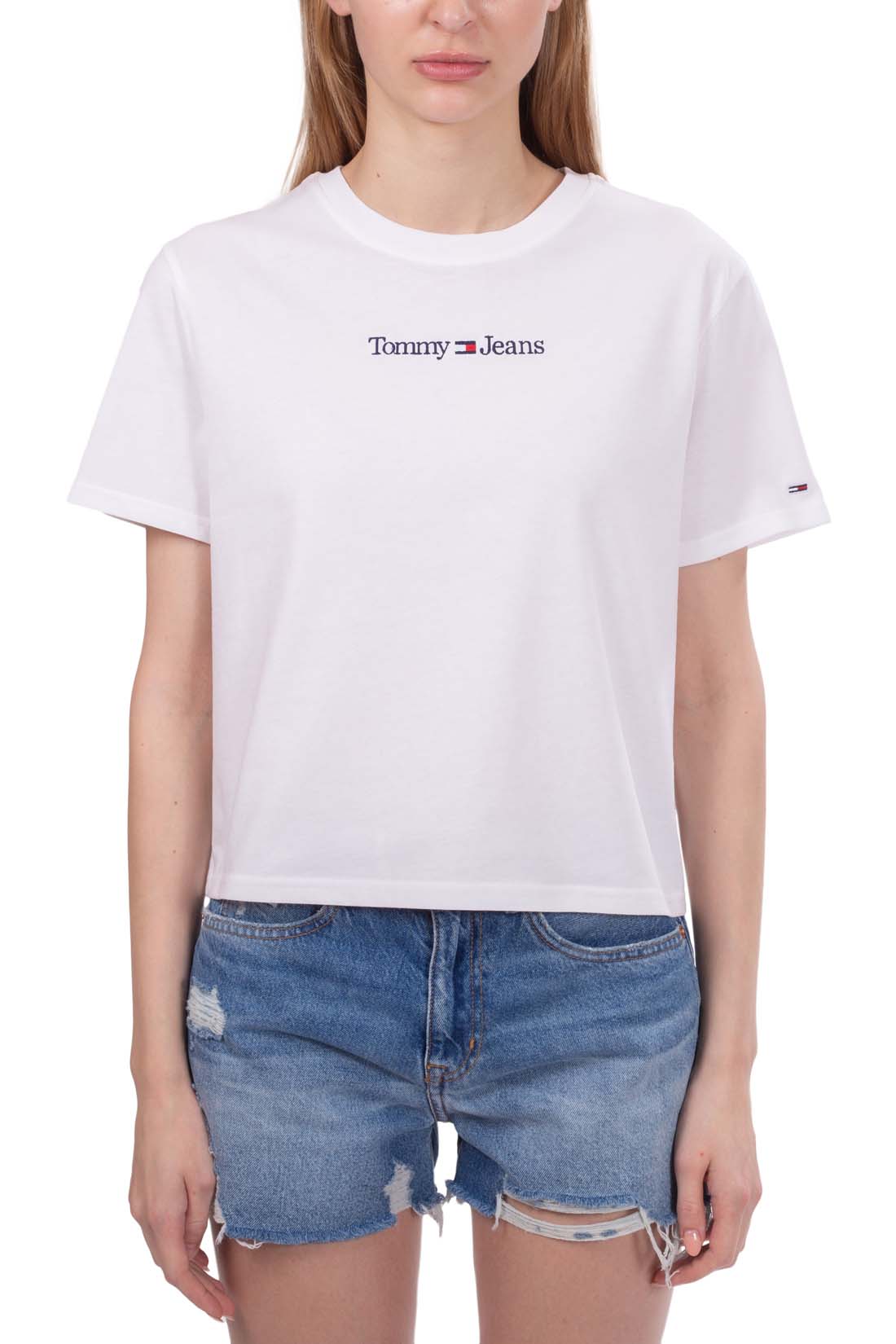 TOMMY JEANS - Women's boxy T-shirt with linear logo