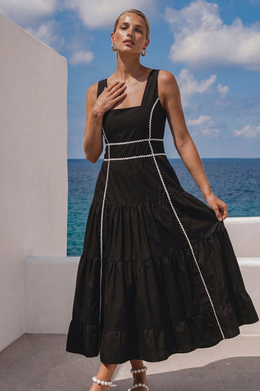 Elysia Cotton Tiered Maxi Dress-5