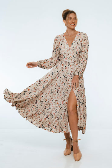 Flamenco Boho Wrap Maxi Dress-5