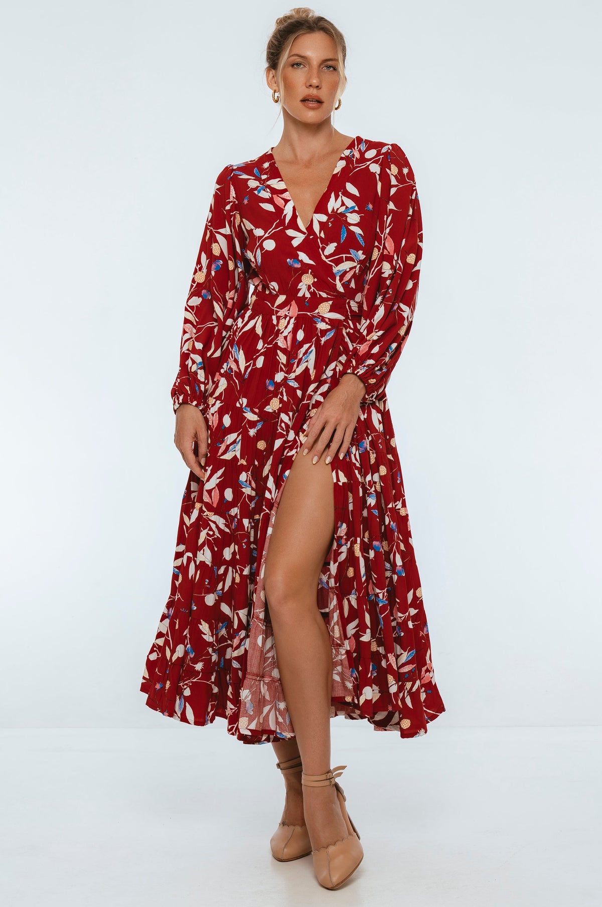 Flamenco Boho Wrap Maxi Dress-8