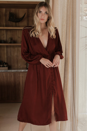 Greta Long Sleeve Midi Dress (Sale)-6