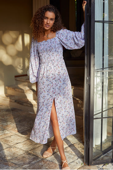 Love Story Smocked Off Shoulder Dress (Sale)-5