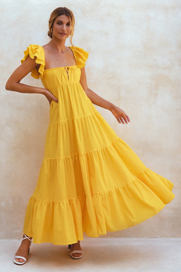 Nymph Bohemian Linen Maxi Dress-7