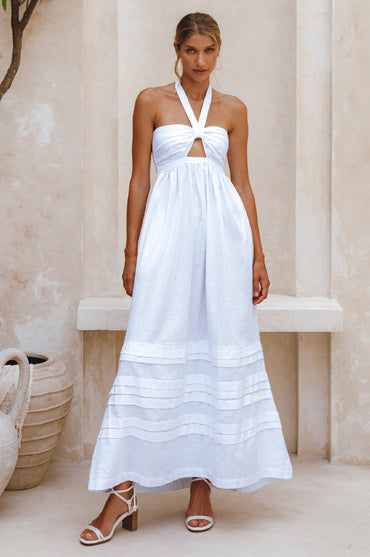 Penelope Halter Linen Maxi Dress-0