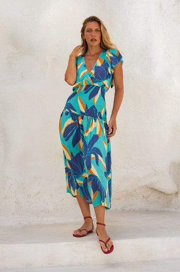 Sunshine Bohemian Midi Dress -6
