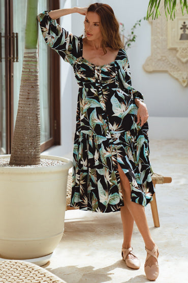 Verona Long Sleeve Midi Dress (Sale)-6