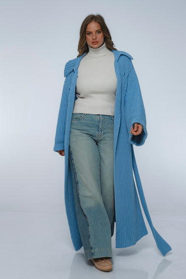 Warm Night Long Knitted Coat-5
