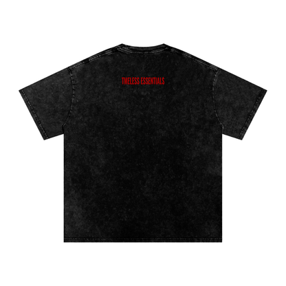 Snow Washed Oversized Cotton T-Shirt