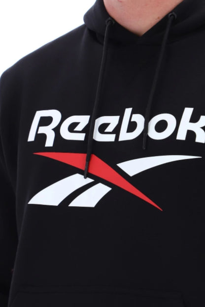 REEBOK - Herren Fleece-Kapuzenpullover mit zweifarbigem Logo