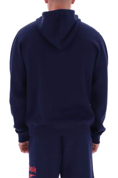 REEBOK - Herren Fleece-Kapuzenpullover mit zweifarbigem Logo