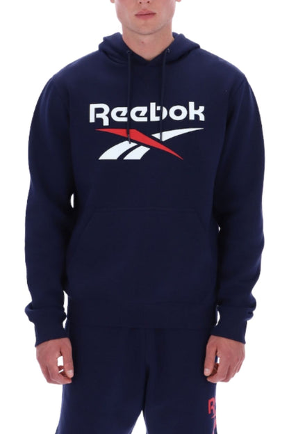 REEBOK - Herren Fleece-Kapuzenpullover mit zweifarbigem Logo
