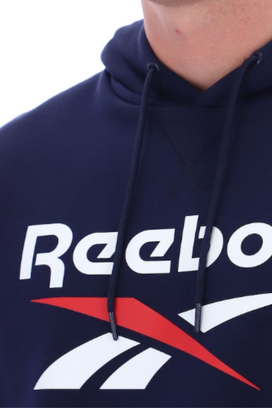 REEBOK - Herren Fleece-Kapuzenpullover mit zweifarbigem Logo