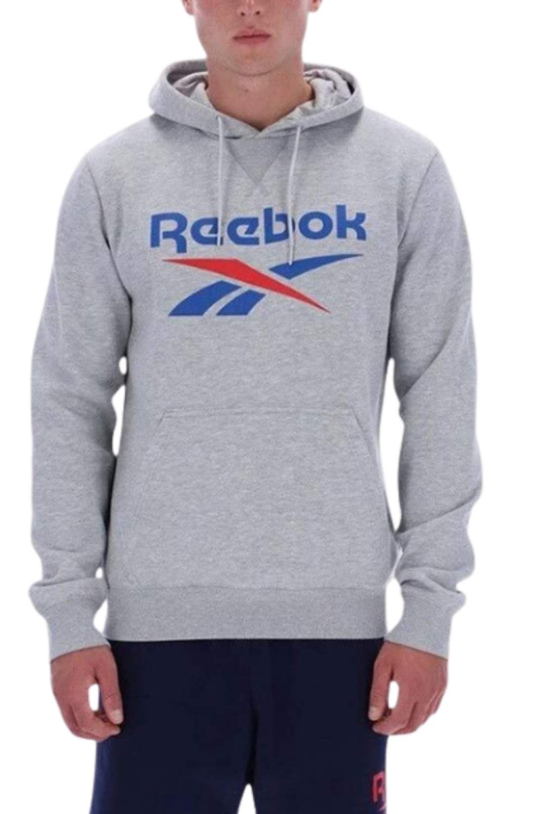 REEBOK - Herren Fleece-Kapuzenpullover mit zweifarbigem Logo