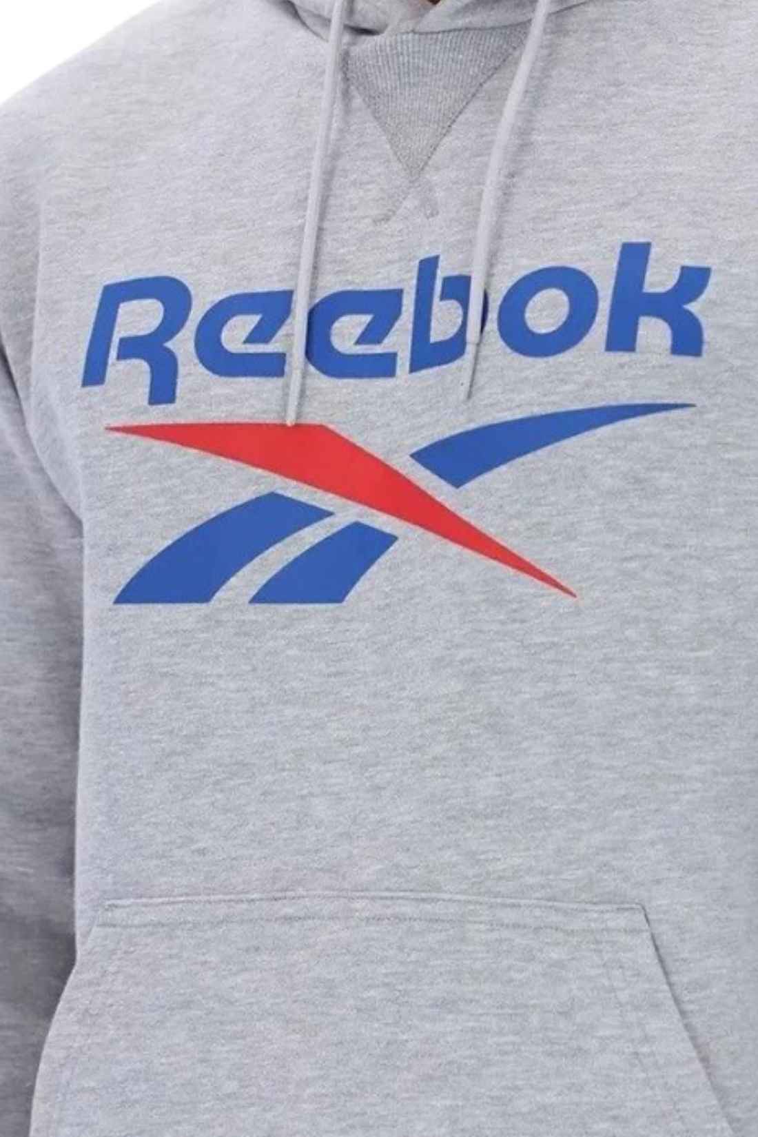 REEBOK - Herren Fleece-Kapuzenpullover mit zweifarbigem Logo