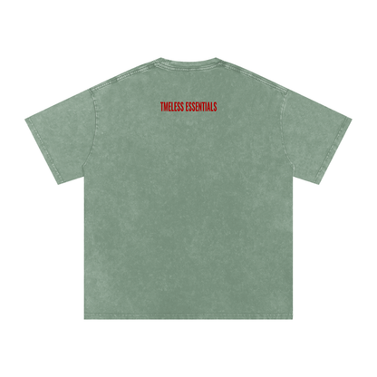 Snow Washed Oversized Cotton T-Shirt