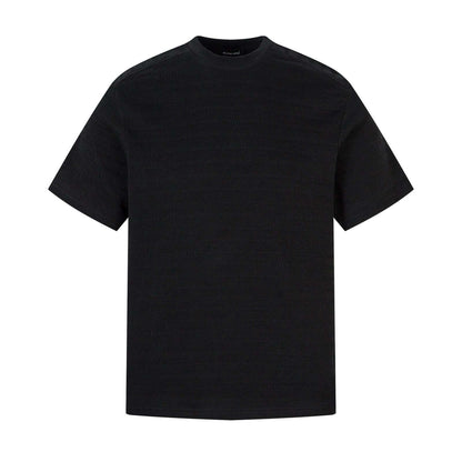Silk Avant-Garde Tee Luxury Streetwear Black Designer High-End Urban Fashion-0
