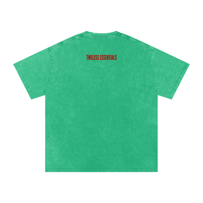 Snow Washed Oversized Cotton T-Shirt