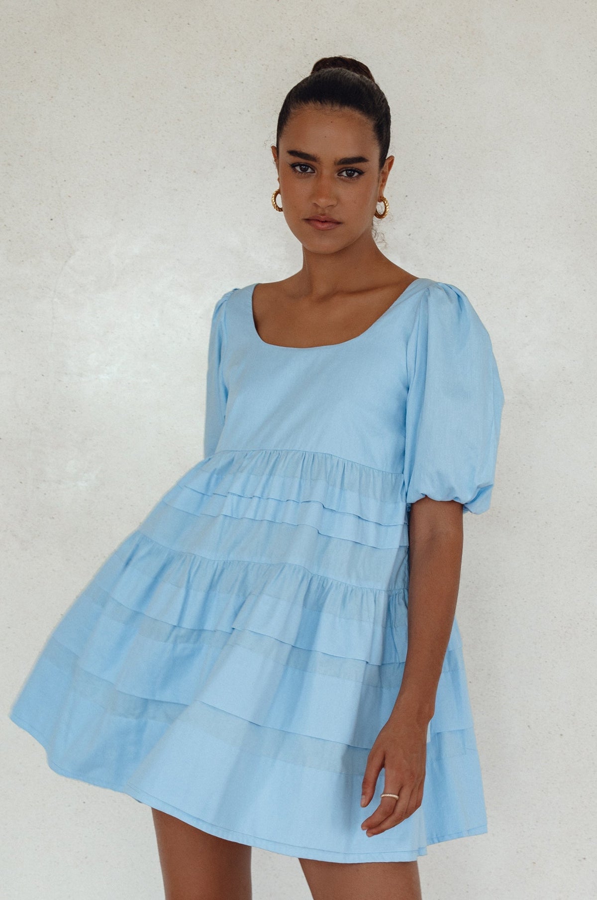Andrea Babydoll Cotton Mini Dress-2