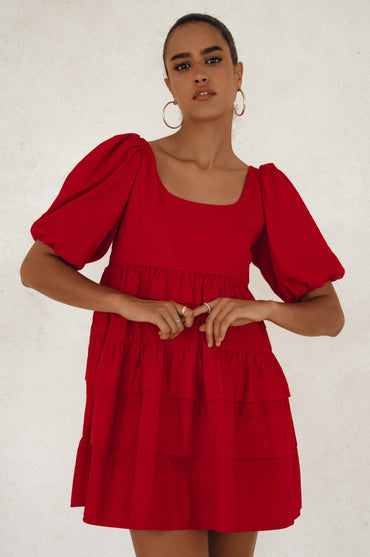 Andrea Babydoll Cotton Mini Dress (Sale)-7