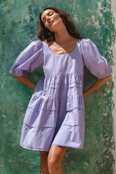 Andrea Babydoll Cotton Mini Dress (Sale)-1