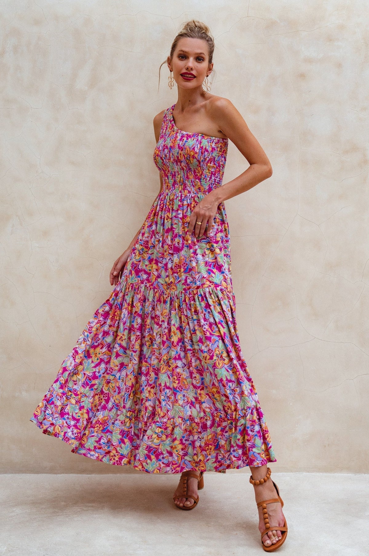 Cassandra One Shoulder Maxi Dress-7