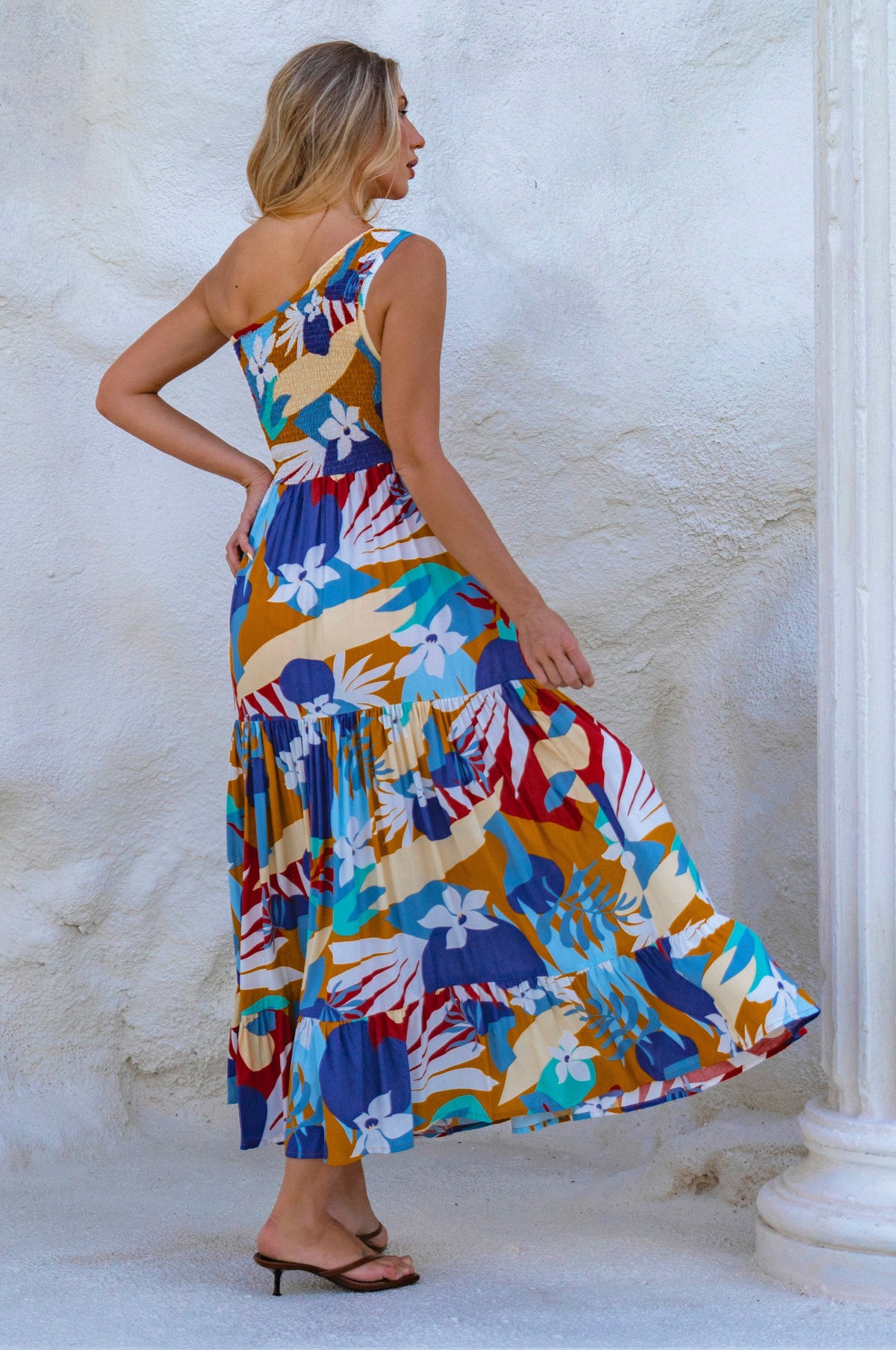 Cassandra One Shoulder Maxi Dress-2
