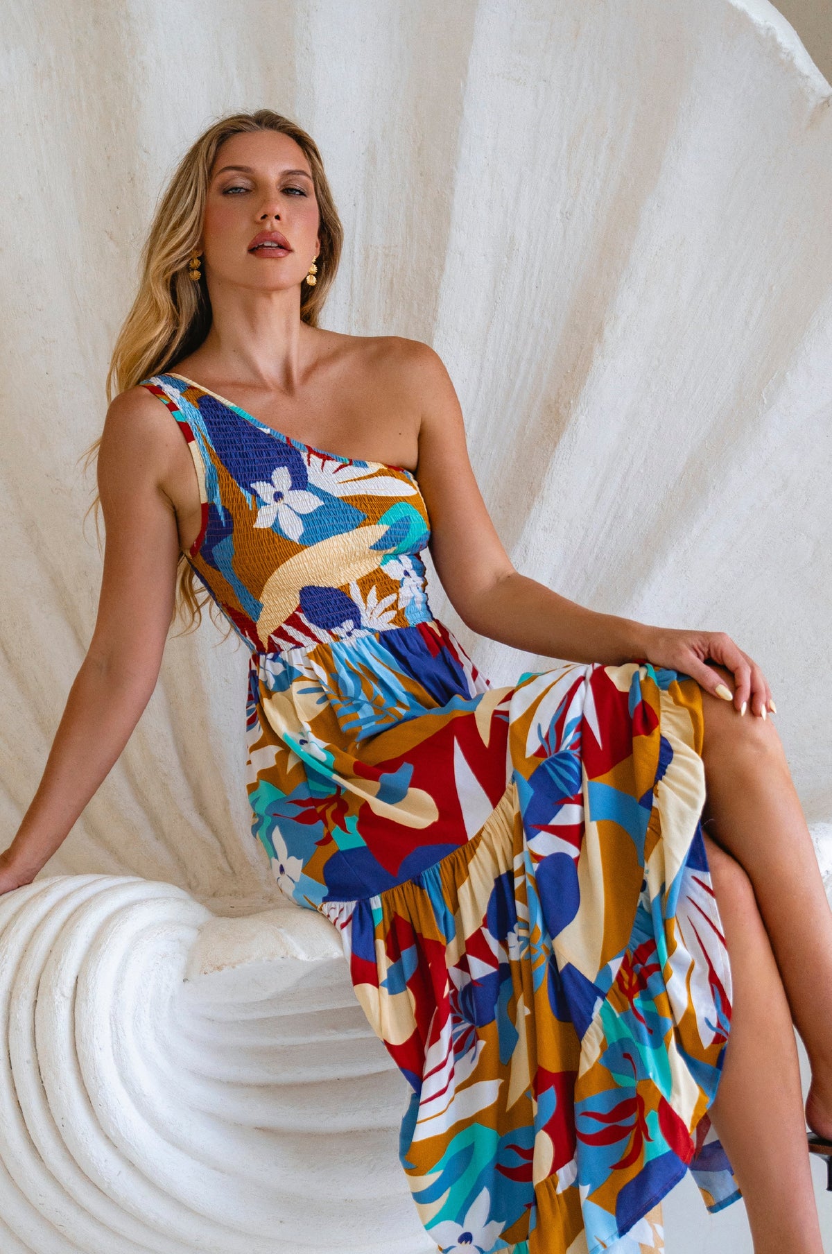 Cassandra One Shoulder Maxi Dress-5