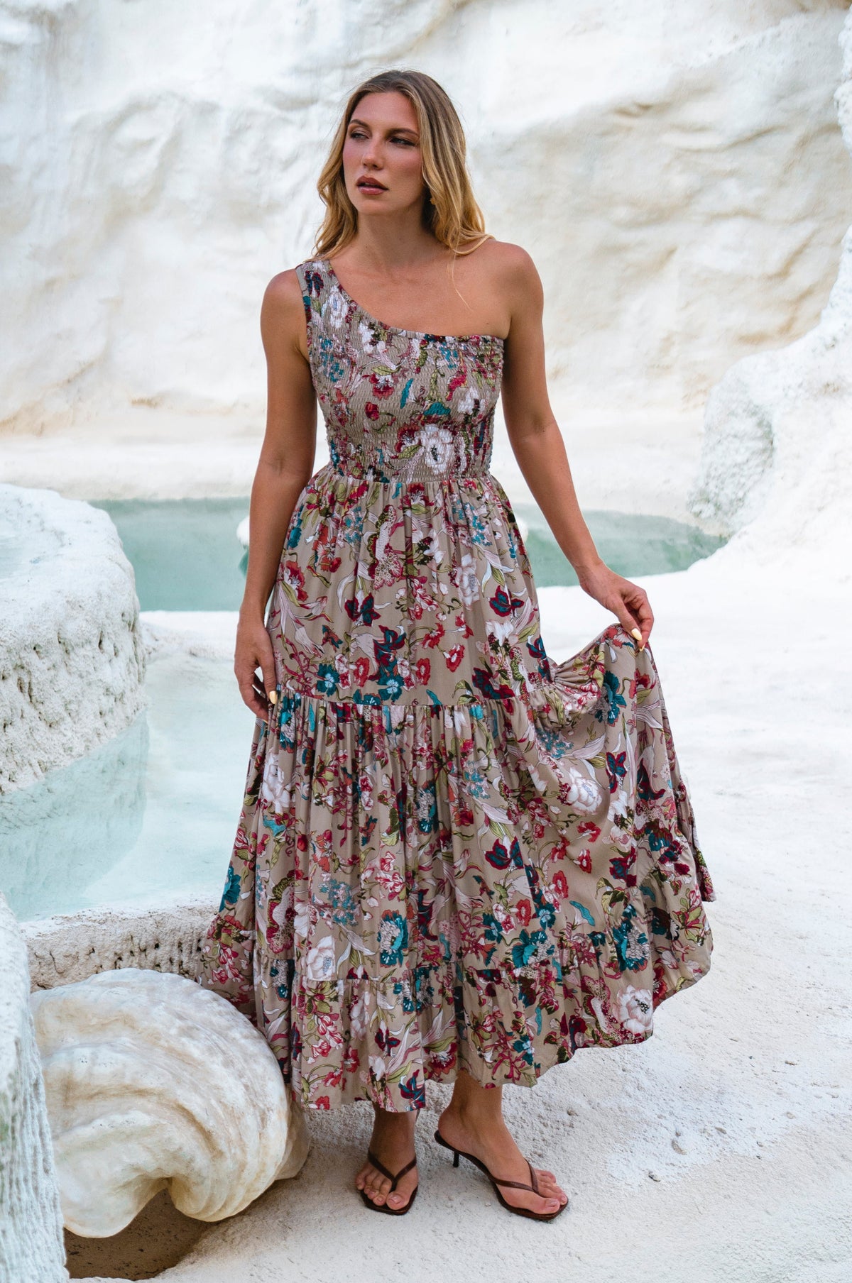 Cassandra One Shoulder Maxi Dress-11