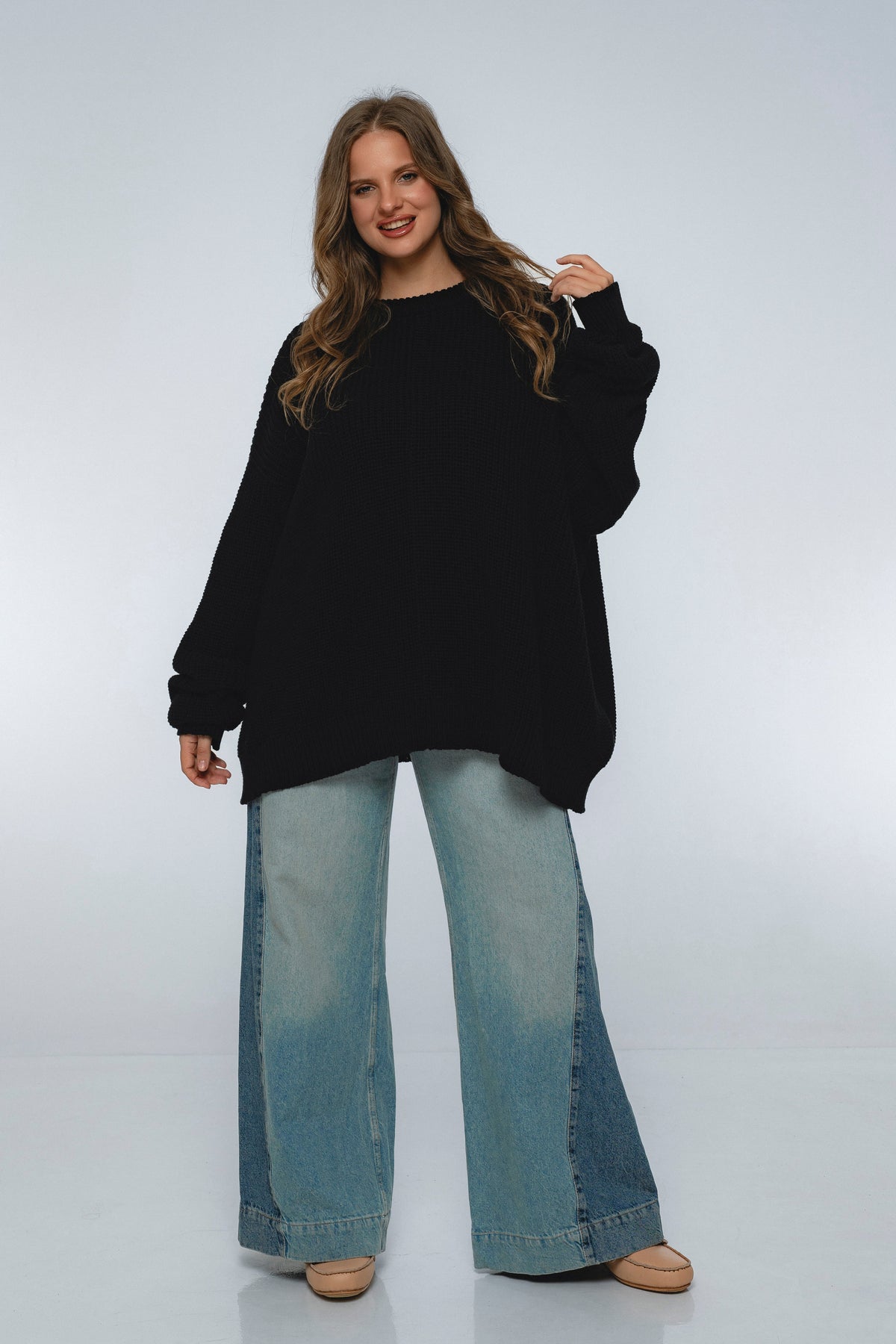Cloud Nine Long Sleeve Cotton Sweater-1