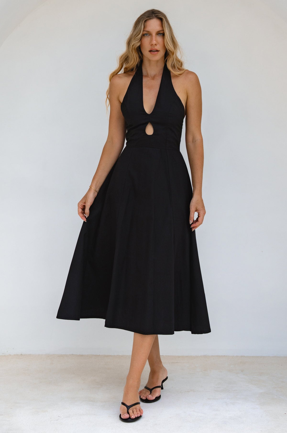 Costa Del Sol Halterneck Cotton Dress (Sale)-0