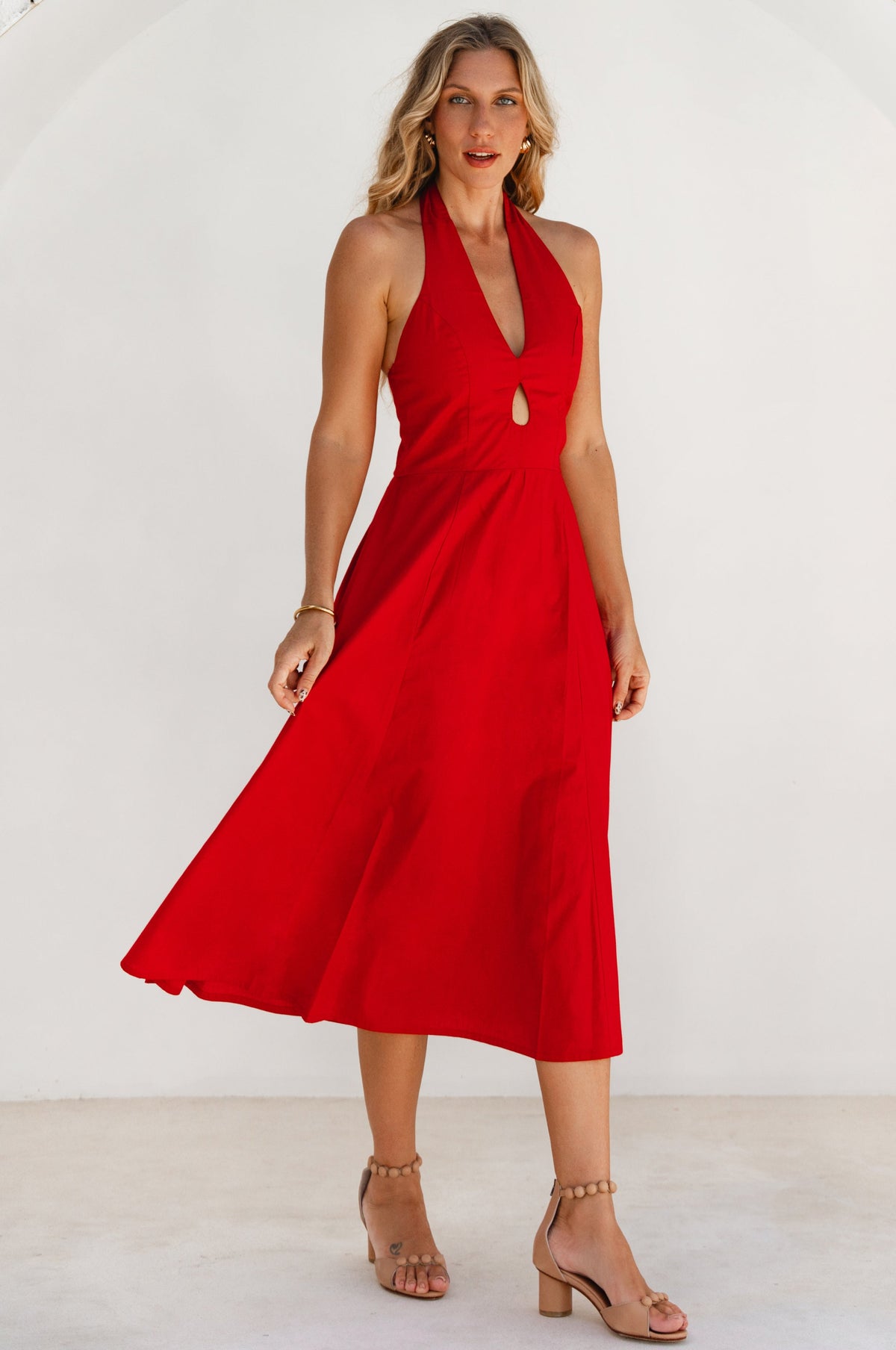 Costa Del Sol Halterneck Cotton Dress (Sale)-5