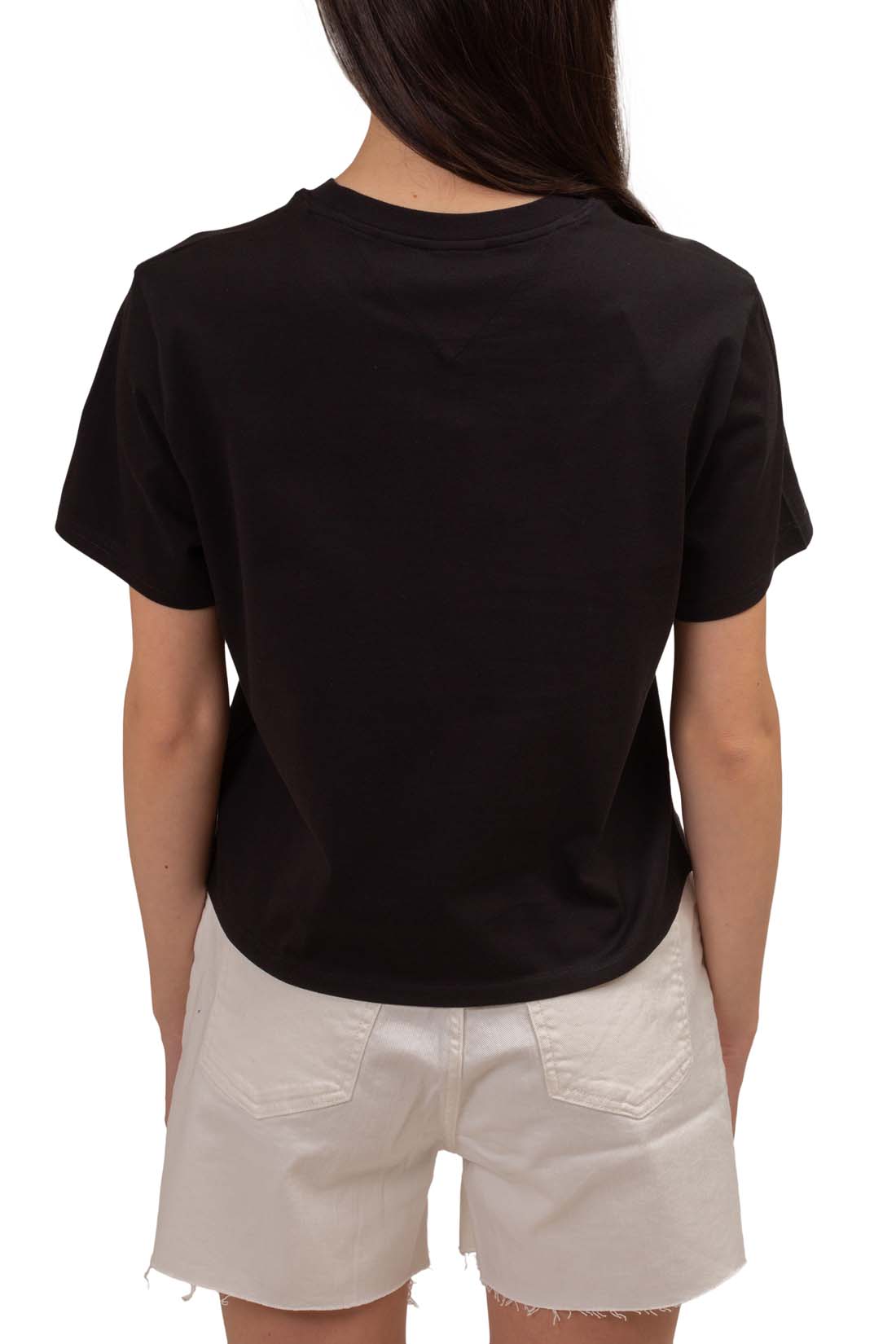 TOMMY JEANS – Boxy T-Shirt für Damen mit linearem Logo