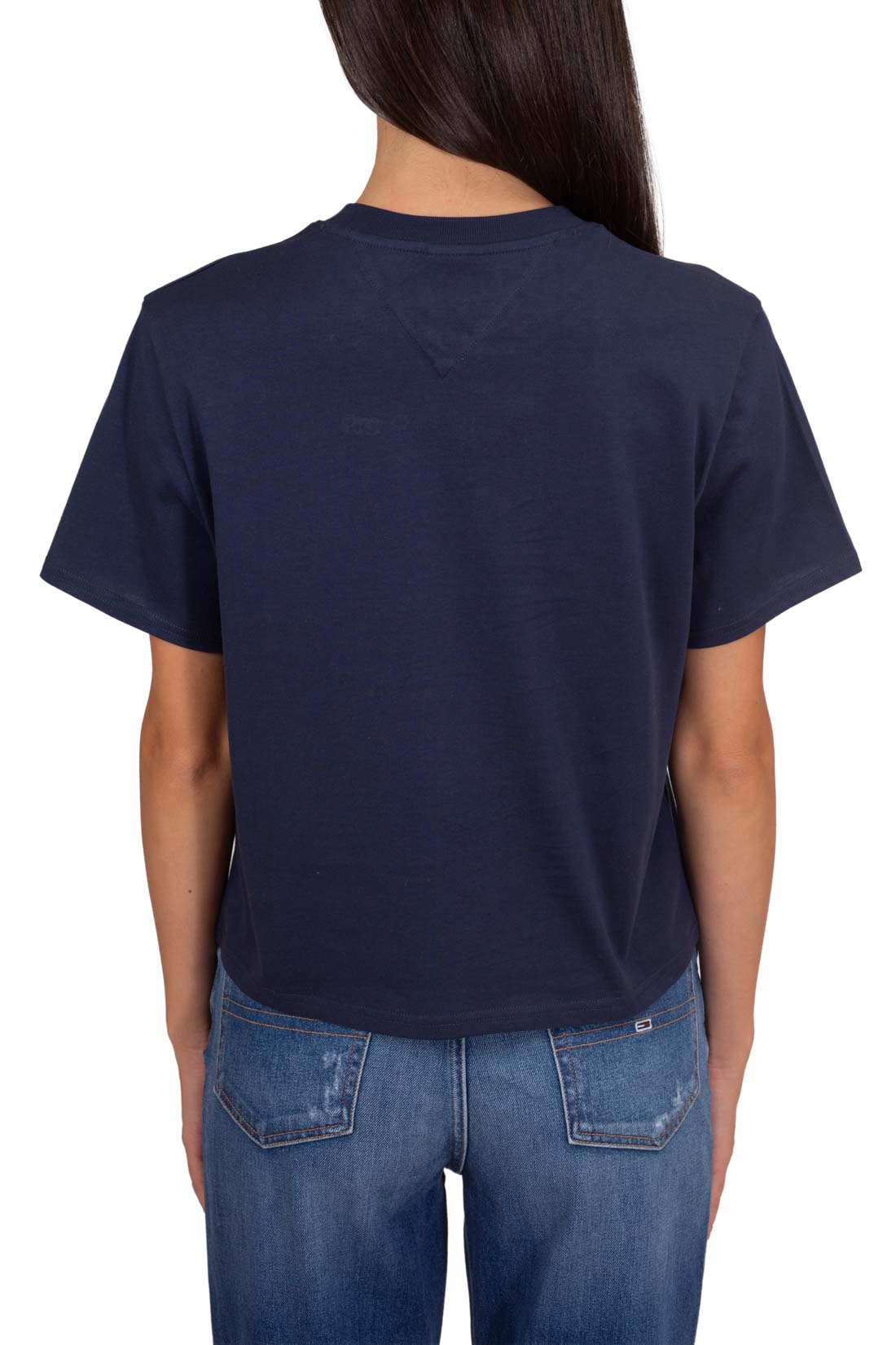 TOMMY JEANS – Boxy T-Shirt für Damen mit linearem Logo