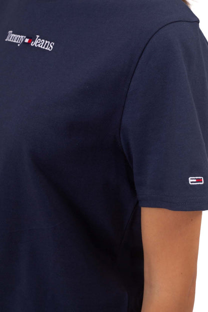 TOMMY JEANS – Boxy T-Shirt für Damen mit linearem Logo