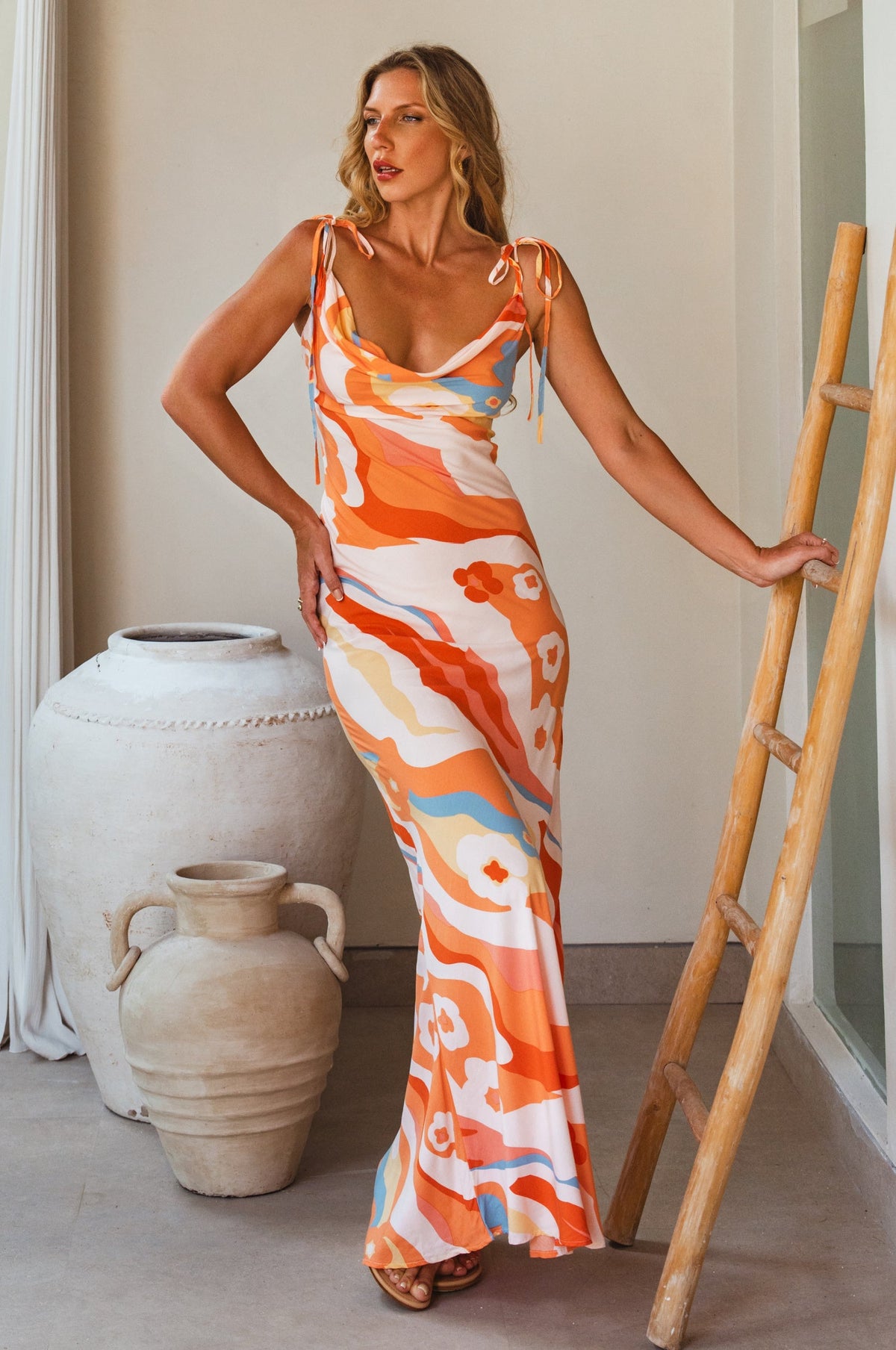 Ermes Maxi Slip Dress (Sale)-5