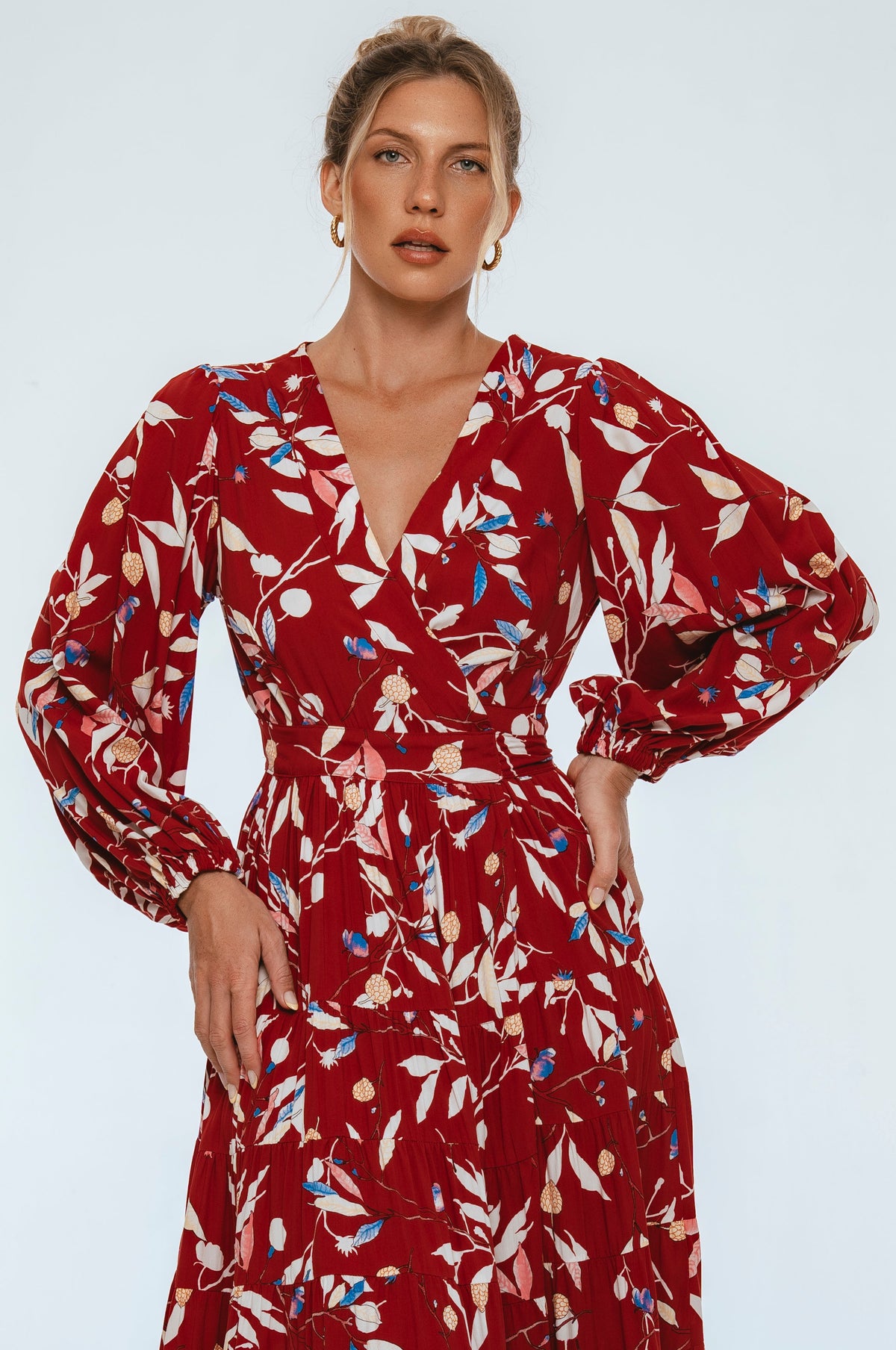 Flamenco Boho Wrap Maxi Dress-2