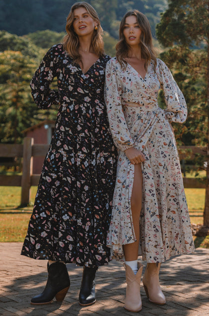 Flamenco Boho Wrap Maxi Dress-2