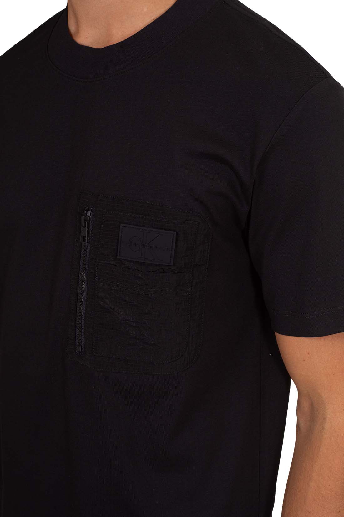 CALVIN KLEIN JEANS - Men's T-shirt with nylon details