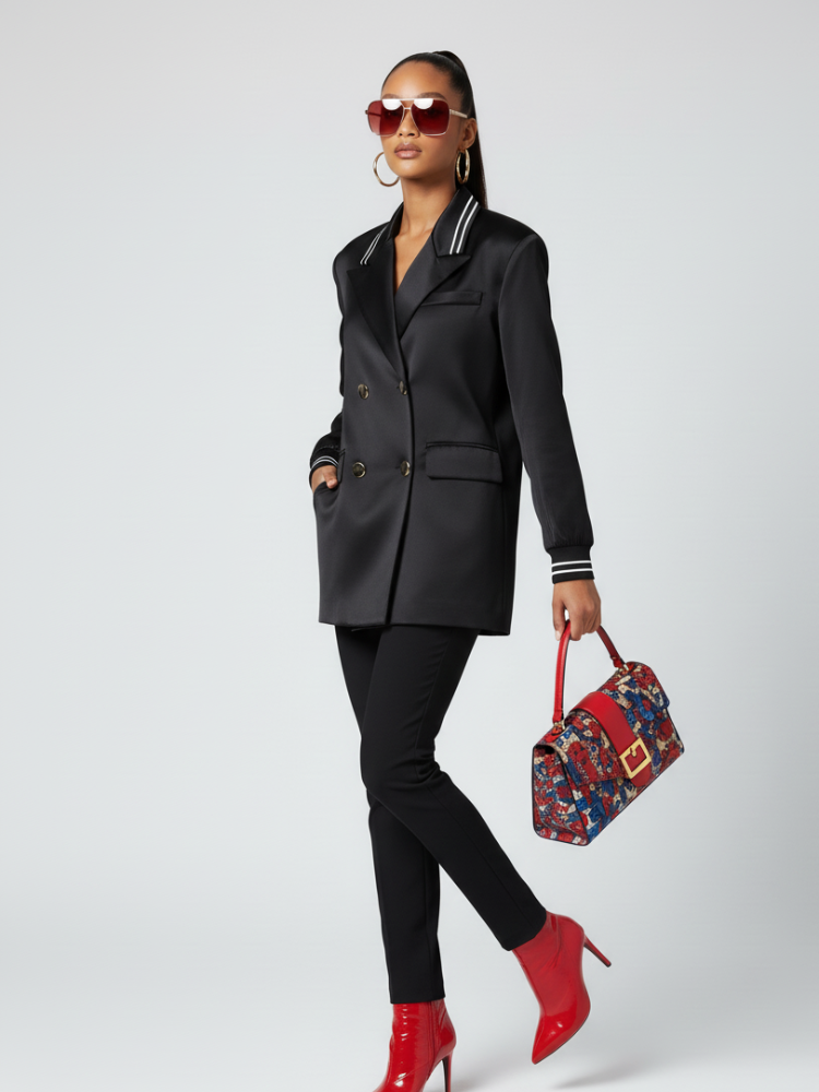 MIDTOWN Satin Tunic Blazer BYMANYC ® New York-2