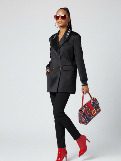 MIDTOWN Satin Tunic Blazer BYMANYC ® New York-2