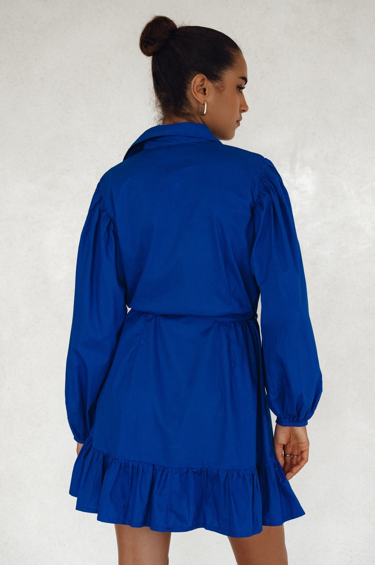 Malina Button Down Cotton Mini Dress (Sale)-3