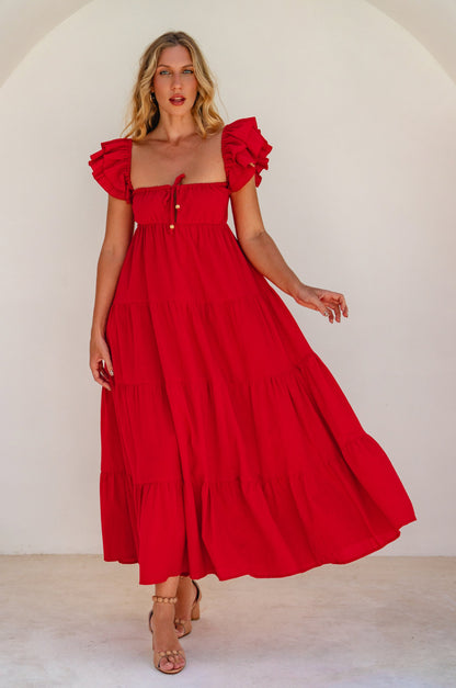Nymph Bohemian Linen Maxi Dress-0