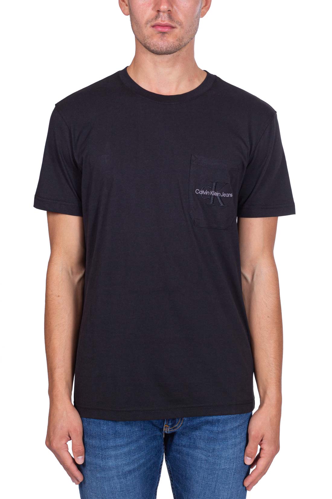 CALVIN KLEIN JEANS - Men's T-shirt with pocket and logo