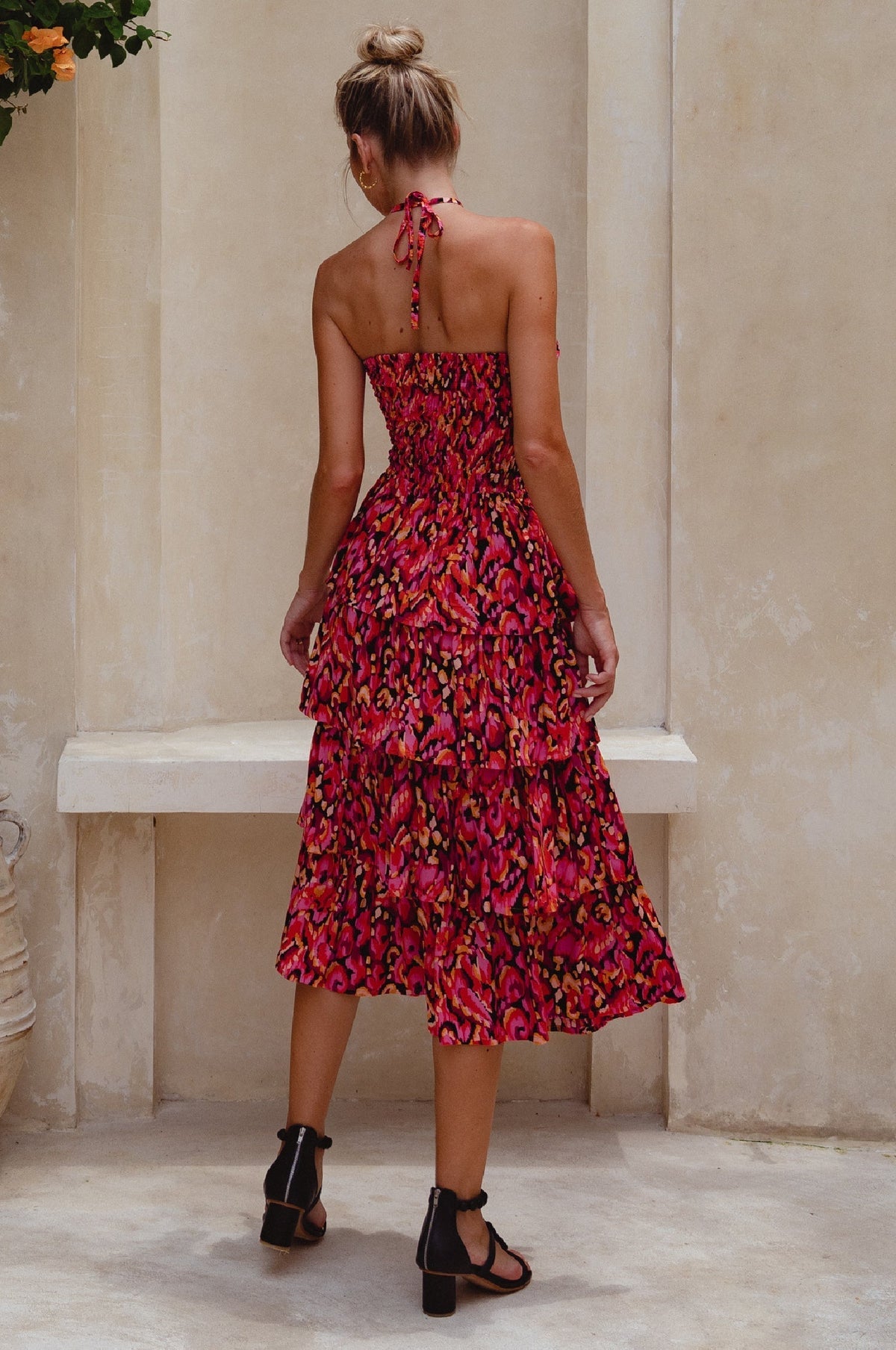 Roxane Halter Neck Midi Dress (Sale)-3