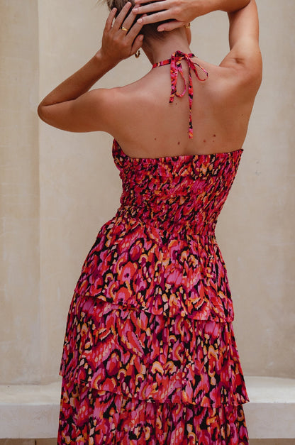 Roxane Halter Neck Midi Dress (Sale)-4