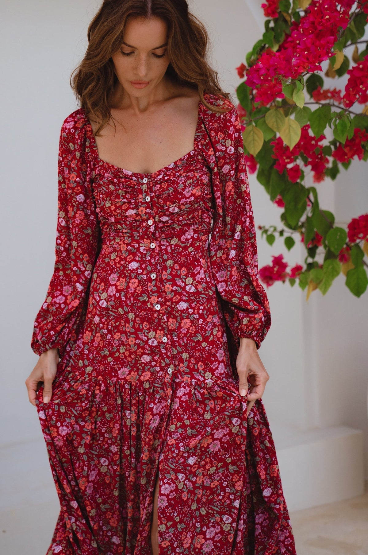Verona Long Sleeve Midi Dress (Sale)-5