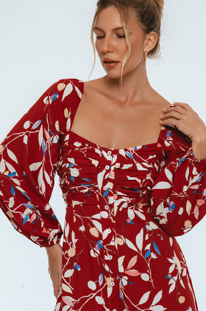 Verona Long Sleeve Midi Dress (Sale)-2