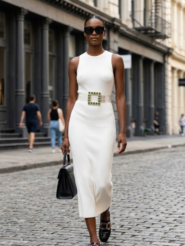 WOMEN'S BELT • PARK AVENUE Fashion Chic Stone -0