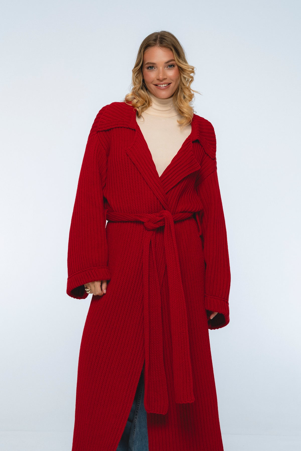 Warm Night Long Knitted Coat-4